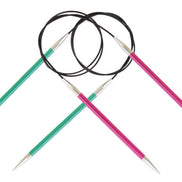 Knit Pro Zing virbalai su valu 80 cm.