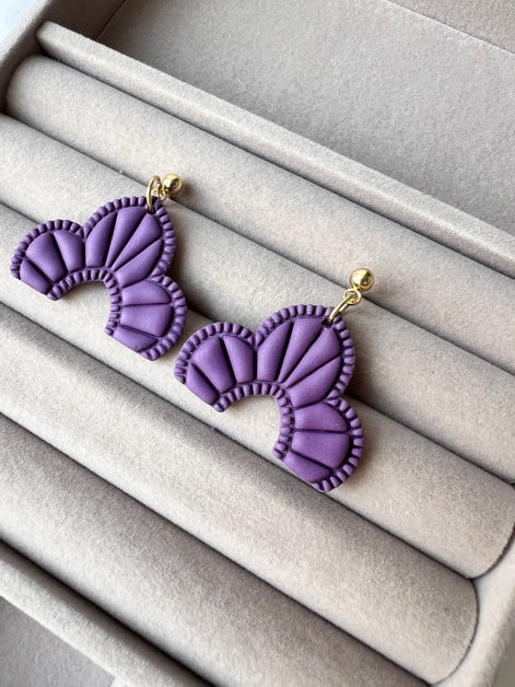 Auskarai "Violetinė arka"