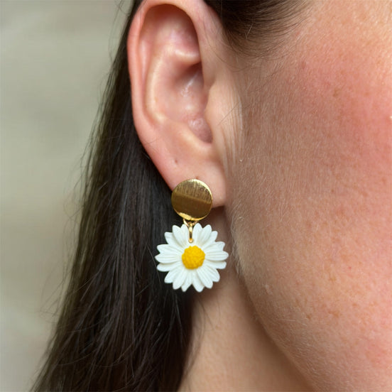 Ramunių auskarai „Daisy Gold“